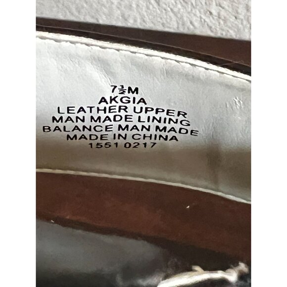 Anne Klein Thong Sandals Womens 7.5M Black Silver Leather Slip On - Picture 6 of 7